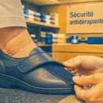 Chaussure pour personne agée antidérapante petit talon 2-3 cm