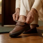 Chaussures femme personnes agées : chaussure confort antidérapante enfilée, sans frottements