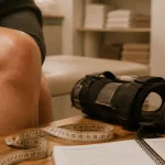 Entorse genou attelle : genou immobilisé avec attelle