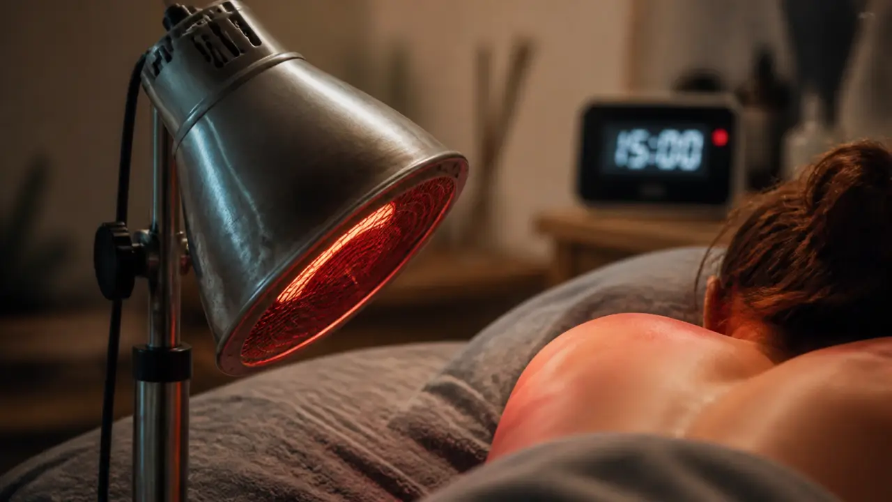 Infrarouge lampe de physiothérapie, 15 minutes maximum à 60 cm