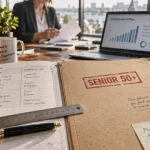 A quel age on est senior : étiquette SENIOR 50+ au bureau