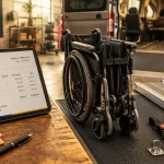 Achat voiture handicapé : rampe et ancrages pour véhicule TPMR