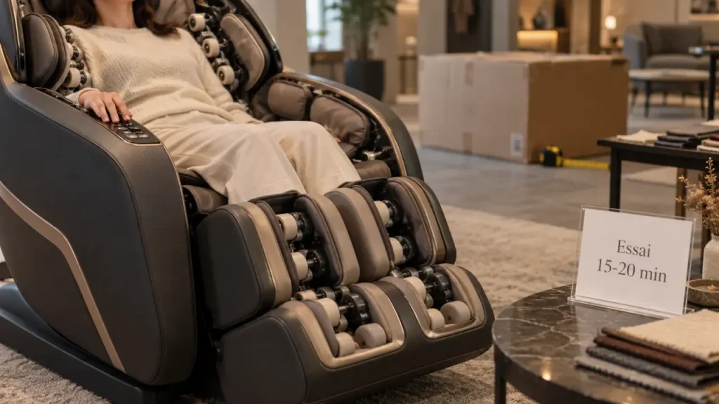 Fauteuil de massage : le confort se joue à l’essai, pas au nombre d’options